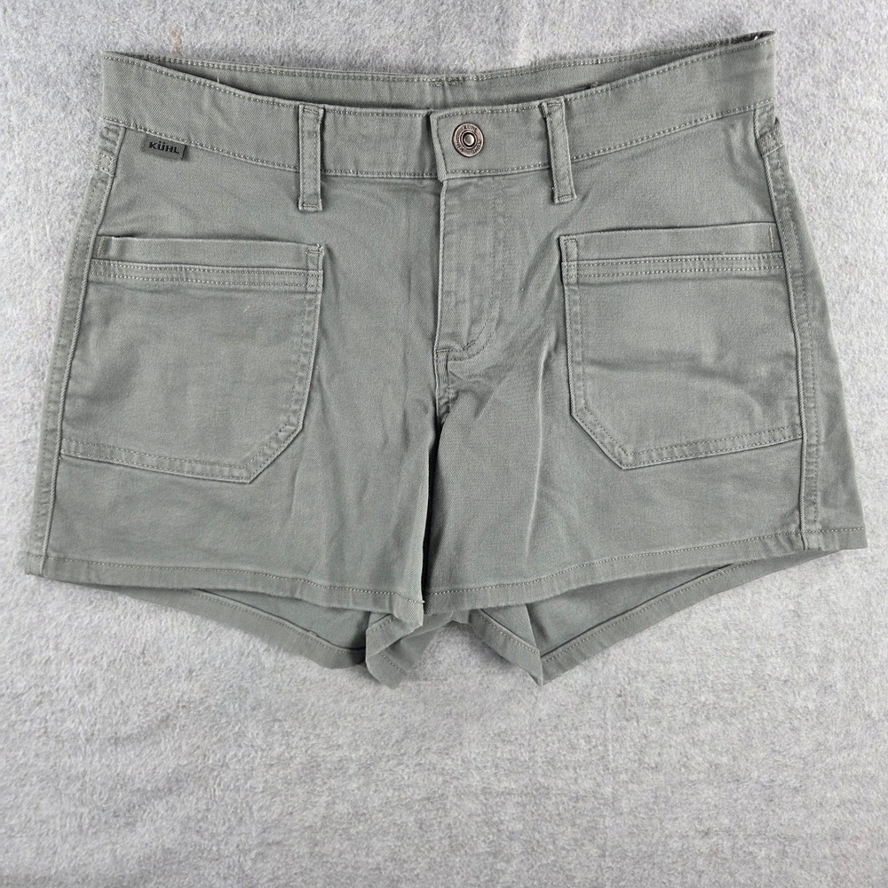 Kuhl Shorts Women Size 4 Sage Green Hiking Utility Casual Outdoor Pockets